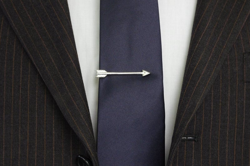 Salutto Tie Bar Mens Tie Clip Shirt Tie Bar Clip Arrow Shape - Image 2